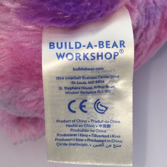 Build A Bear Cotton Candy Bear Pastel Swirl Plush Stuffed Animal BAB Hea… - Picture 8 of 11